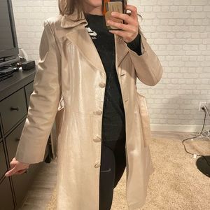 Shimmery trench coat